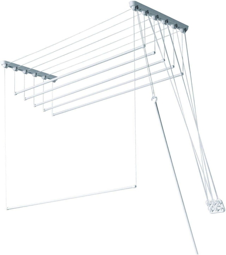 Gimi 1046014300011 Stendibiancheria Da Parete E Soffitto in Acciaio, Lift 140, 8 - Foto 4 di 12