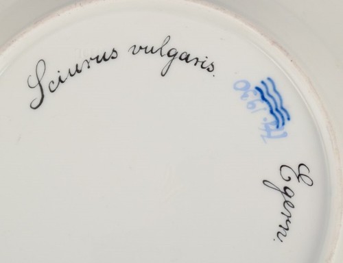 Royal Copenhagen Fauna Danica dinner plate with a motif of squirrel, 1930 - 第 6/6 張圖片