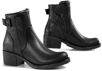 Falco Ayda Low Women's Motorcycle Boots Short Lady Biker Boots with Heel