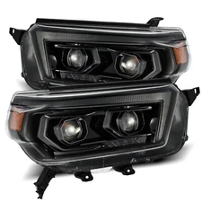 For 10-13 Toyota 4Runner AlphaRex Luxx Alpha Black LED Projector Headlights Lamp