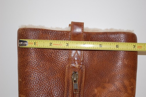 UGG Hartley 3339 Wedge Tall Leather Boots Zip Size 9 Chestnut EUR 40 UK 7.5 - Picture 15 of 15