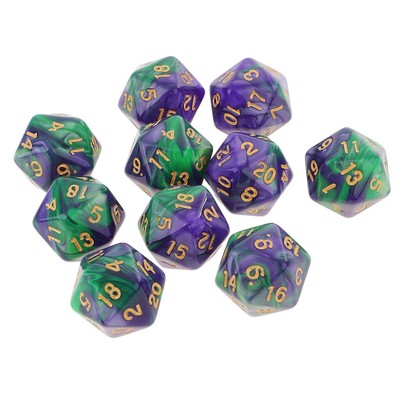 10 Stück D20 Würfel 20 Seitige Dice Nummernder für  RPG DND Spielzeug #6