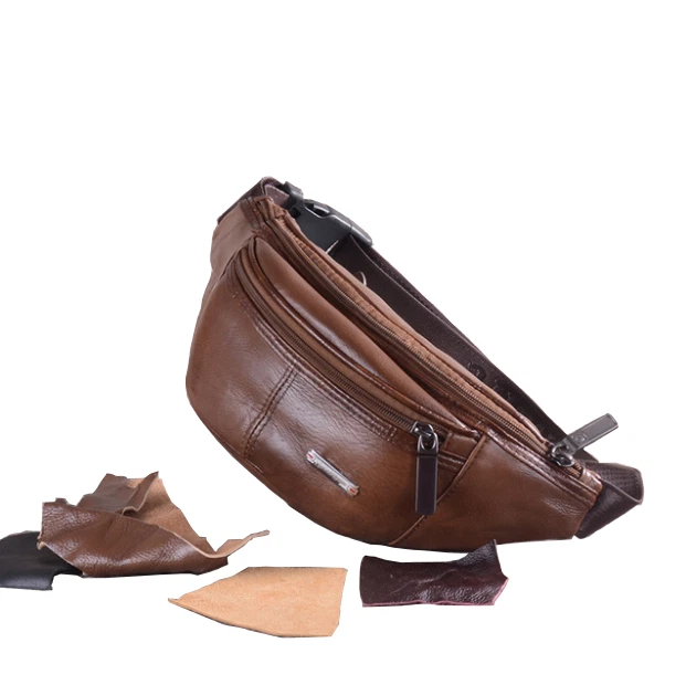 UOMO MARSUPIO PELLE CINTURA VITA BORSA TRACOLLA VIAGGIO CASUAL VINTAGE MODA BAG - Immagine 4 di 4