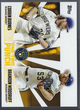 2023 Topps One Two Punch #12P-2 Brewers~ Burnes/Woodruff NM Baseball Card Insert
