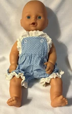 Vintage LOTUS Gender Neutral BABY DOLL LAUGHS CRY DRINKS WETS 15"