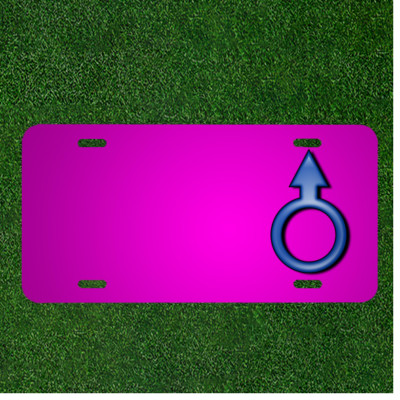 Custom Personalized Car License Plate With Add Names To Male Man Mars Symbol