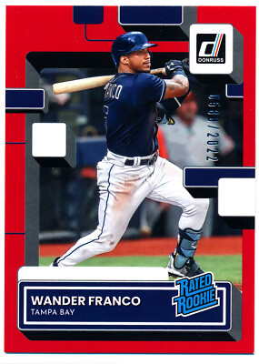 WANDER FRANCO 2022 Donruss RATED ROOKIE RED PARALLEL #'d 588/2022 Rays