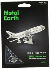 Fascinations Metal Earth Boeing 747 Commercial Jet 3D Laser Cut Model Kit MMS004