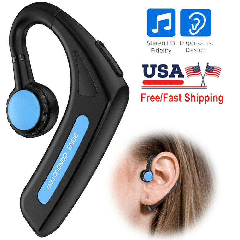 Handsfree Bluetooth Headset Wireless Earphone Headphone for Phone Android iOS
