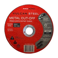 Sidco Supply 6 Inch Cut Off Wheel - Precision Smooth Cutting - Abrasive Cut off