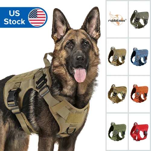 rabbitgoo No-pull Tactical Dog Harness Extra Large Military Training Vest Handle