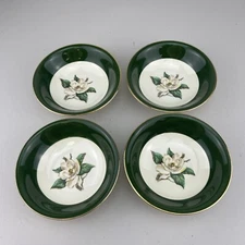 Lot 4 Vintage Homer Laughlin Jade Rose Lifetime China Co 5.25" Berry Bowls