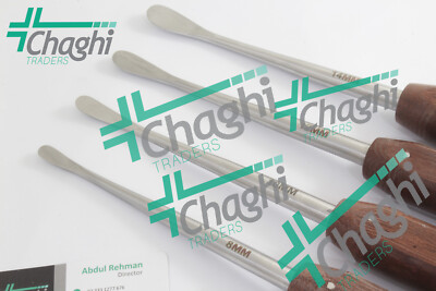 Cobb Spinal Elevator Fasergriff 8mm 10mm 12mm 14mm 4 Stück Set Orthopädisch C...