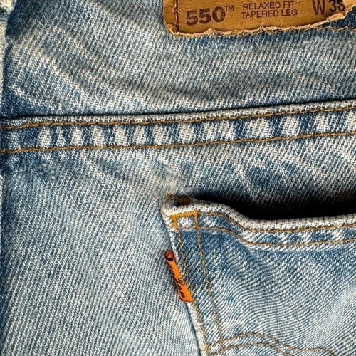 Vintage Levi's 550 Orange Tab Jeans Mens Size 38x30 Dad Fit Baggy Western USA - Picture 4 of 15