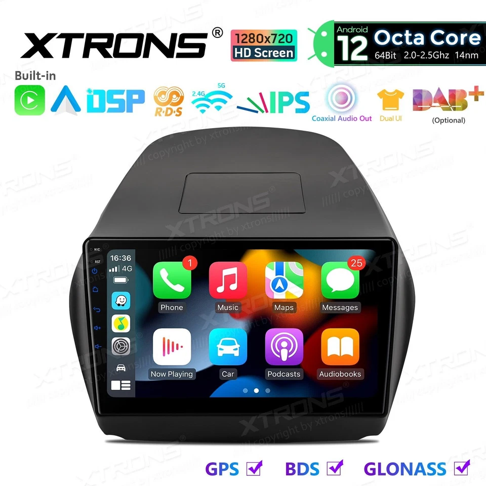 AUTORADIO ANDROID 12  HYUNDAI TUCSON IX 35 2009-2018 STEREO AUTO COMANDI VOLANTE - Immagine 4 di 4