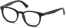 Diesel DL5295 001 Black Round Plastic Optical Eyeglasses Frame 49-18-145 5295 RX