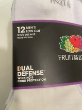 12 pack Men s Fruit of the Loom Ankle Socks