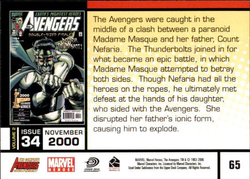 Complete Avengers 1963-Present 06 Rittenhouse Complete Your Set You Pick Marvel - Picture 131 of 163