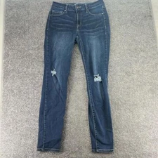 Rewash Blue Jeans Skinny Distressed Juniors Size 5 Low Rise Ankle