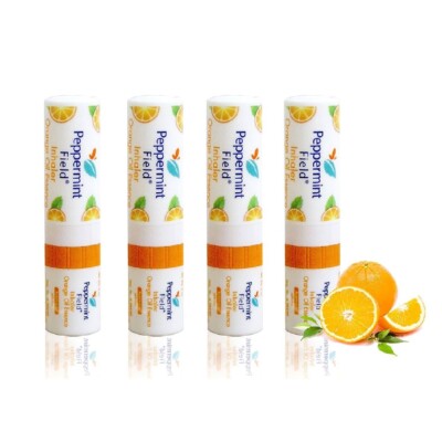 4 x Peppermint Field Inhaler Orange Oil Essence Nasal Dizziness Inhalant Aroma