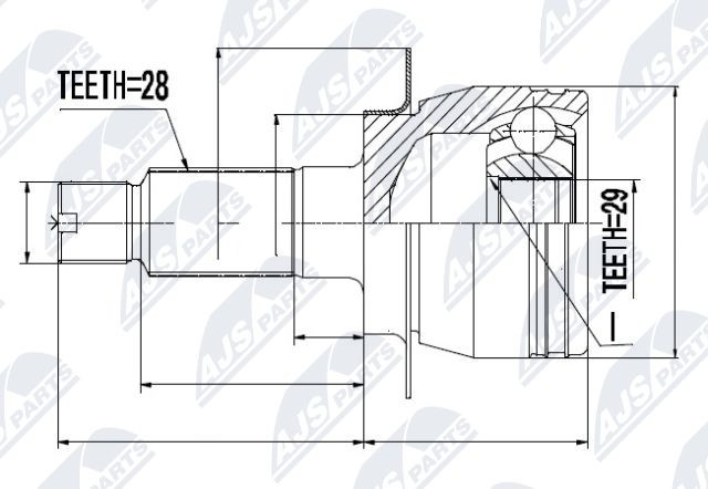 JOINT KIT DRIVE SHAFT NPZ-SU-026 FOR SUZUKI SX4/CLASSIC FIAT M16A 1.6L 4cyl SX4 - Image 7