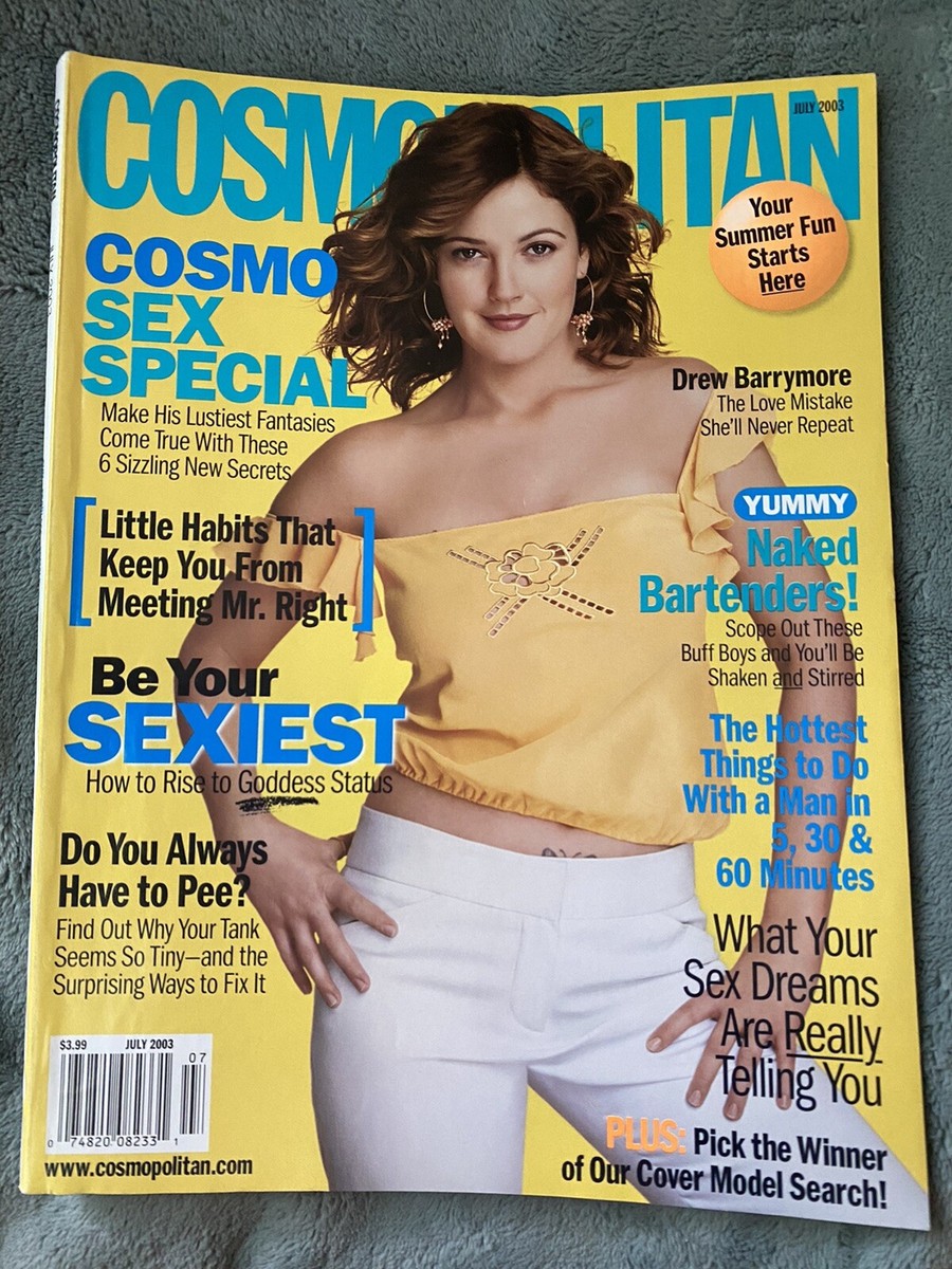 2003 JULY COSMOPOLITAN MAGAZINE - DREW BARRYMORE - FRONT COVER | eBay
