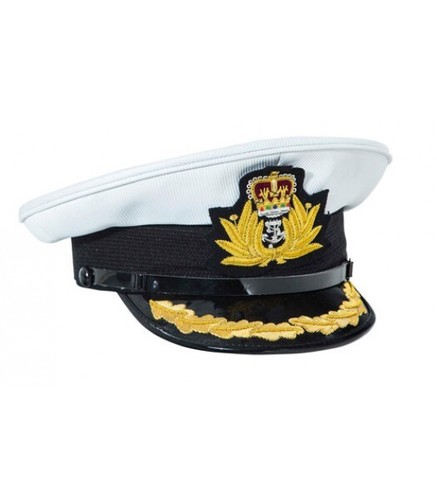 WW2 British Royal Navy Commanders Schirmmütze weiß Top