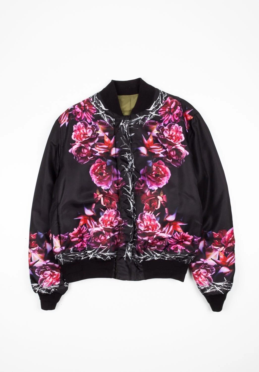 Givenchy Giacca Bomber Uomo Reversibile Floreale Taglia ITA48 M