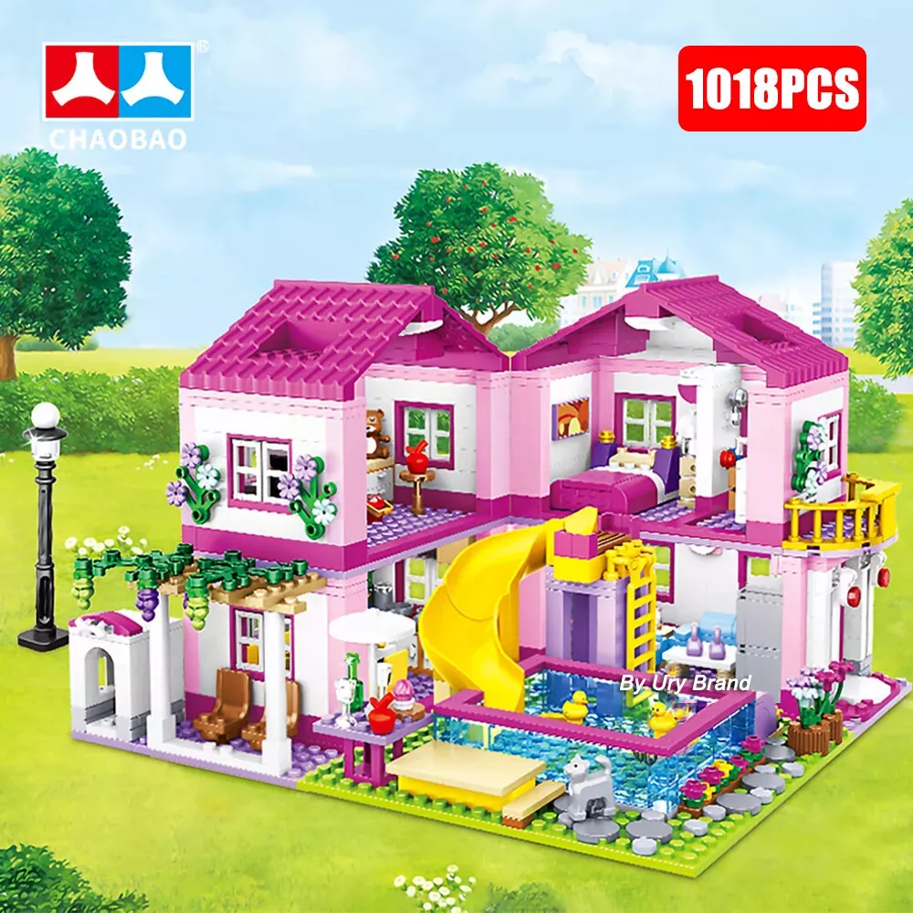 Kids 134pc XXL Building Bricks Blocks Childrens Construction Blocks House  Castle