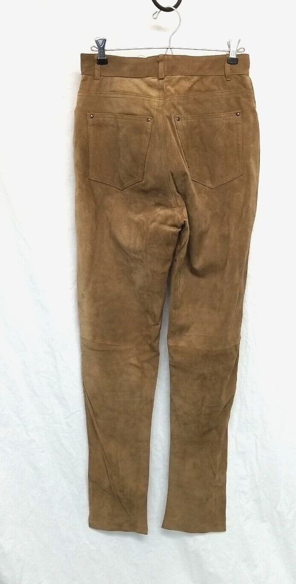 Wilson Leather Womens Sz 6 Lined Suede Leather Pants Tan