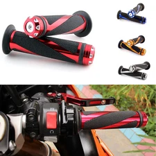 MOTORCYCLE HAND GRIPS 7/8" HANDLEBAR BLACK FIT FOR SUZUKI GSX-R600 750 1000 US