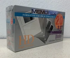 Memorex HD 20 Disks Diskettes 3.5" PC Formatted IBM Color NEW FACTORY SEALED