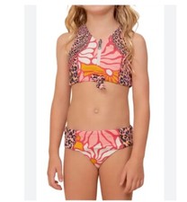 Maaji Girls Dali Flowers Candi Reversible Bikini. NWT. Size 8.