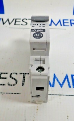 ALLEN BRADLEY 1492-CB1 G060 SER C 6A  277V 1 POLE 3/4 HP