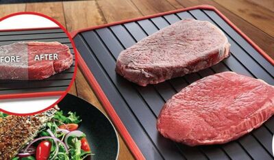 Quick Thaw Auftauschale Aluminium Schnell Tiefkühl Fleisch Geflügel Auftauplatte