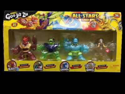 Heroes of Goo Jit Zu All Stars 4 Pack Blazagon Rock Jaw Tyro and Smashadon Set