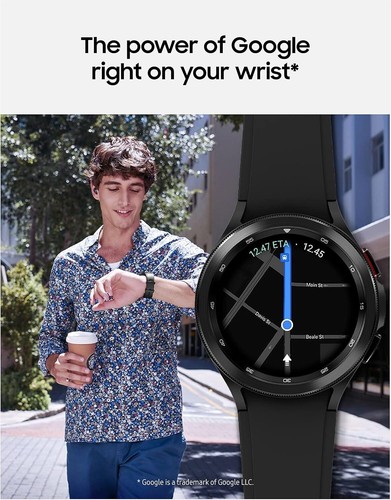 Samsung Galaxy Watch4 Classic 46mm Noir Acier Inoxydable Très Bon État - Photo 4 sur 5
