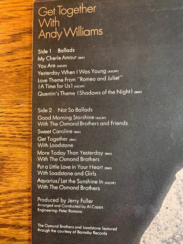 Get Together With Andy Williams Columbia Records CBS Stereo LP CS9922 - 第 5/12 張圖片