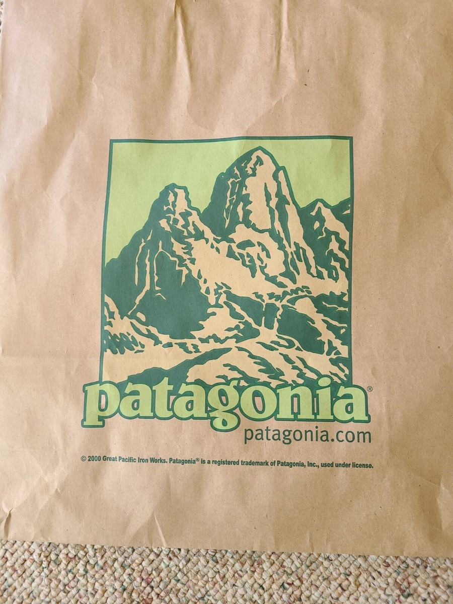 Patagonia Paper Gift Shopping Bag SIze XL H 18.5