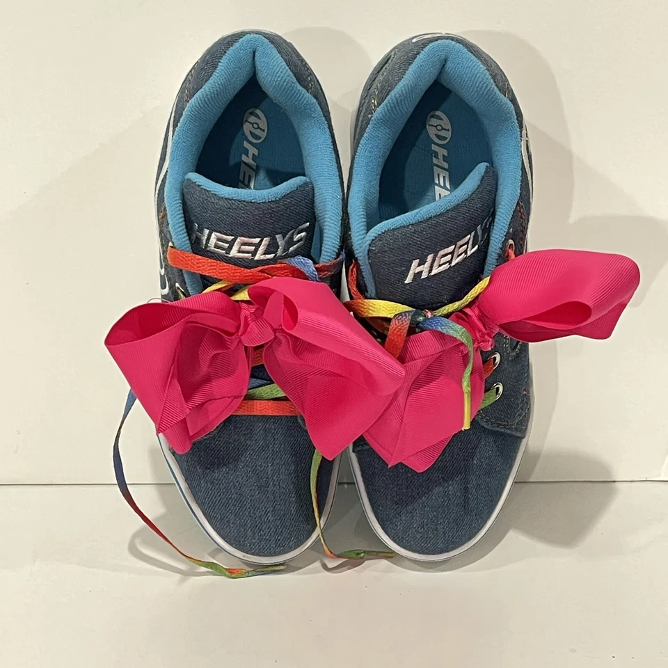 -NEAR MINT- Womens Sz 6 Youth Size 5 Heelys Shoes Girls Jo JO Siwa Pink Bow - Image 3 of 4
