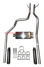 Mandrel Bent Dual Exhaust w/ 18" MagnaFlow Muffler Fits 03-05 Dodge Ram Hemi