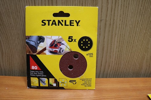 Stanley round hook loop sander sheets 115mm 125mm 150mm 225mm grit assorted - Picture 8 of 14