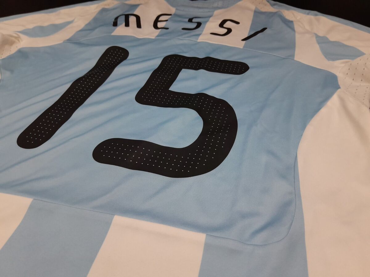 Messi 15 Argentina 2007 2009 home shirt jersey 623821 player Messi 15 Argentina 2007 2009 home shirt jersey 623821 player