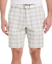 PGA TOUR Mens Shorts Moisture-Wicking Chino Shorts 9" Stretch Chinchilla Beige