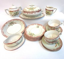 Vintage Handpainted Porcelain Children's Toy Dishes, Japan, 24 piece Dinner Set