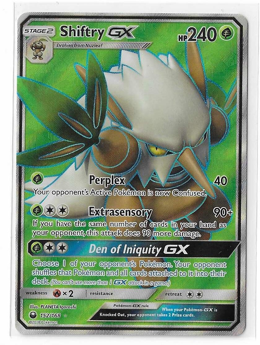 Shiftry GX 152/168 Celestial Storm Sun & Moon S&M Full Art Pokemon TCG Card NM