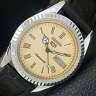 JAPAN VINTAGE REFURBISHED SEIKO 5 AUTOMATIC ROMAN FIGURE MENS WATCH a442076-1