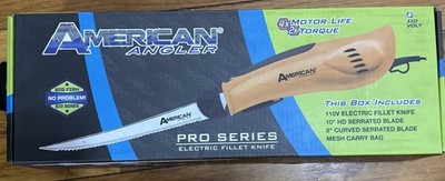 American Angler Pro Series Electric Fillet Knife - 10'' & 8'' Serrated Blades