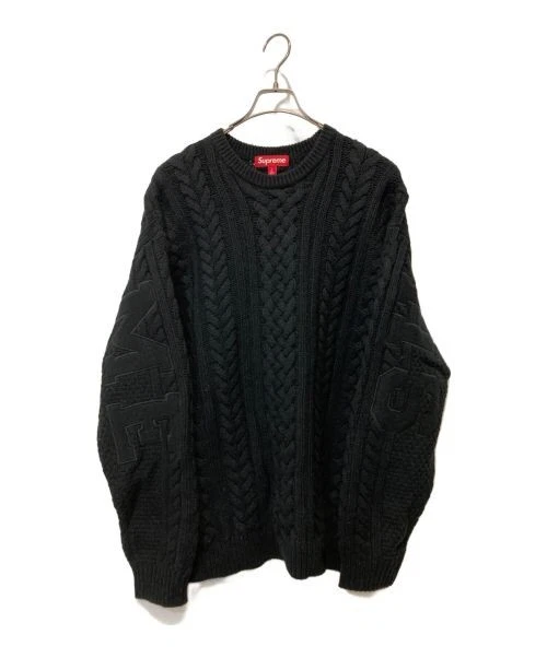 Pull tricoté câble L Supreme Applique