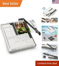 15 inch Guillotine Paper Cutter: Precision Paper Trimmer with Safety Lock,15 ...